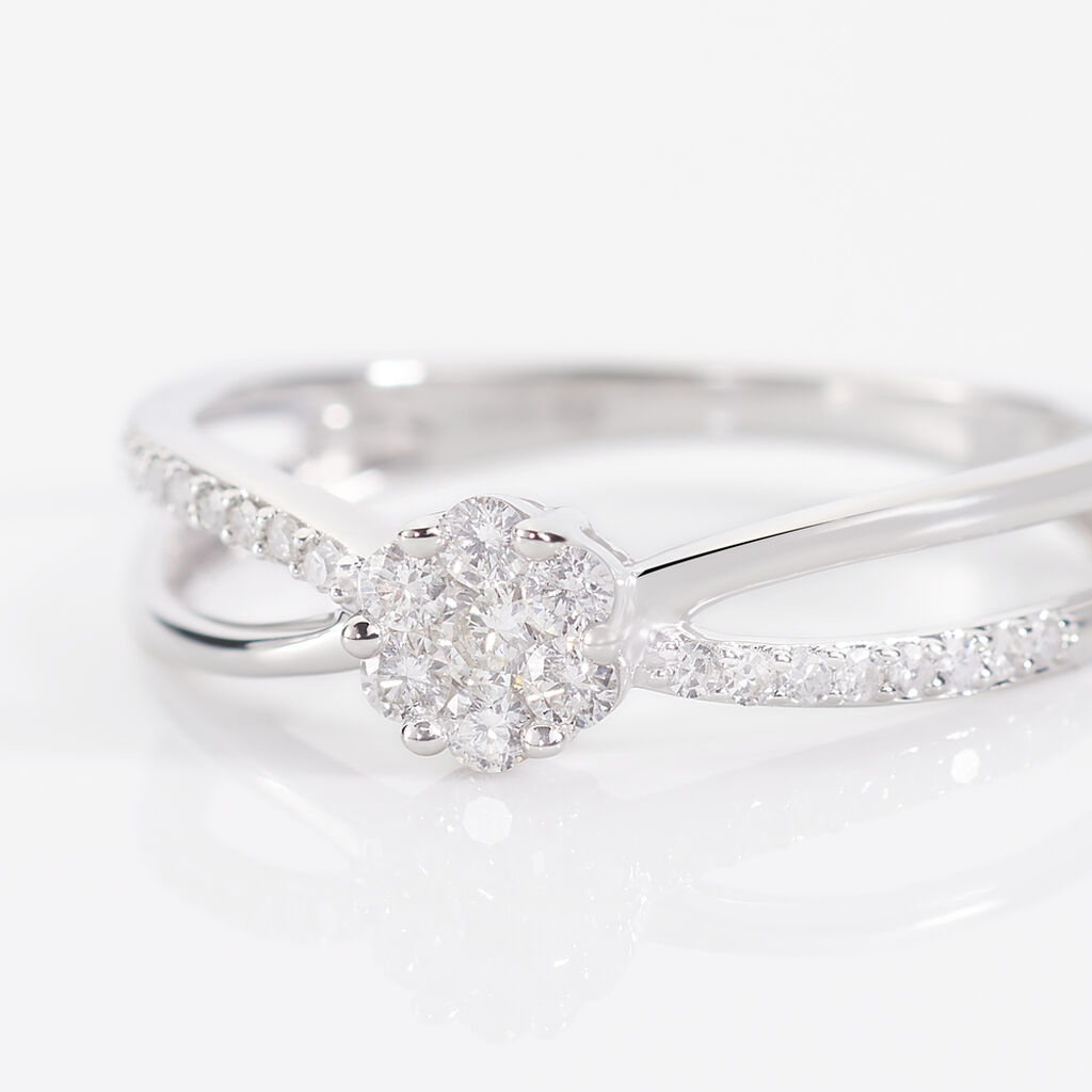 Bague Kuta Or Blanc Diamant - Bagues avec pierre Femme | Histoire d’Or