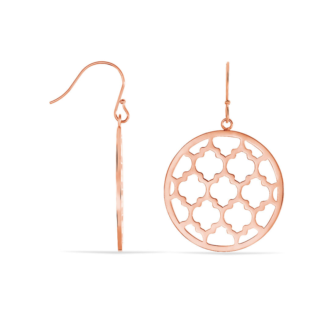 Boucles D'oreilles Pendantes Nevenka Acier Rose - Boucles d'oreilles fantaisie Femme | Histoire d’Or