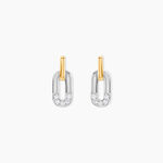 Boucles D'Oreilles Puces Or Jaune Argent Blanc Oxyde De Zirconium - Clous d'oreilles Femme | Histoire d&rsquo;Or