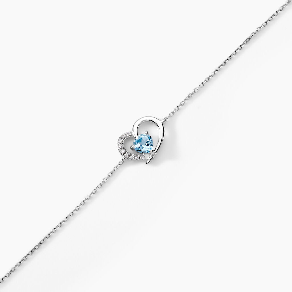 Bracelet Eliana Or Blanc Topaze Et Oxyde De Zirconium - Bracelets Femme | Histoire d&rsquo;Or