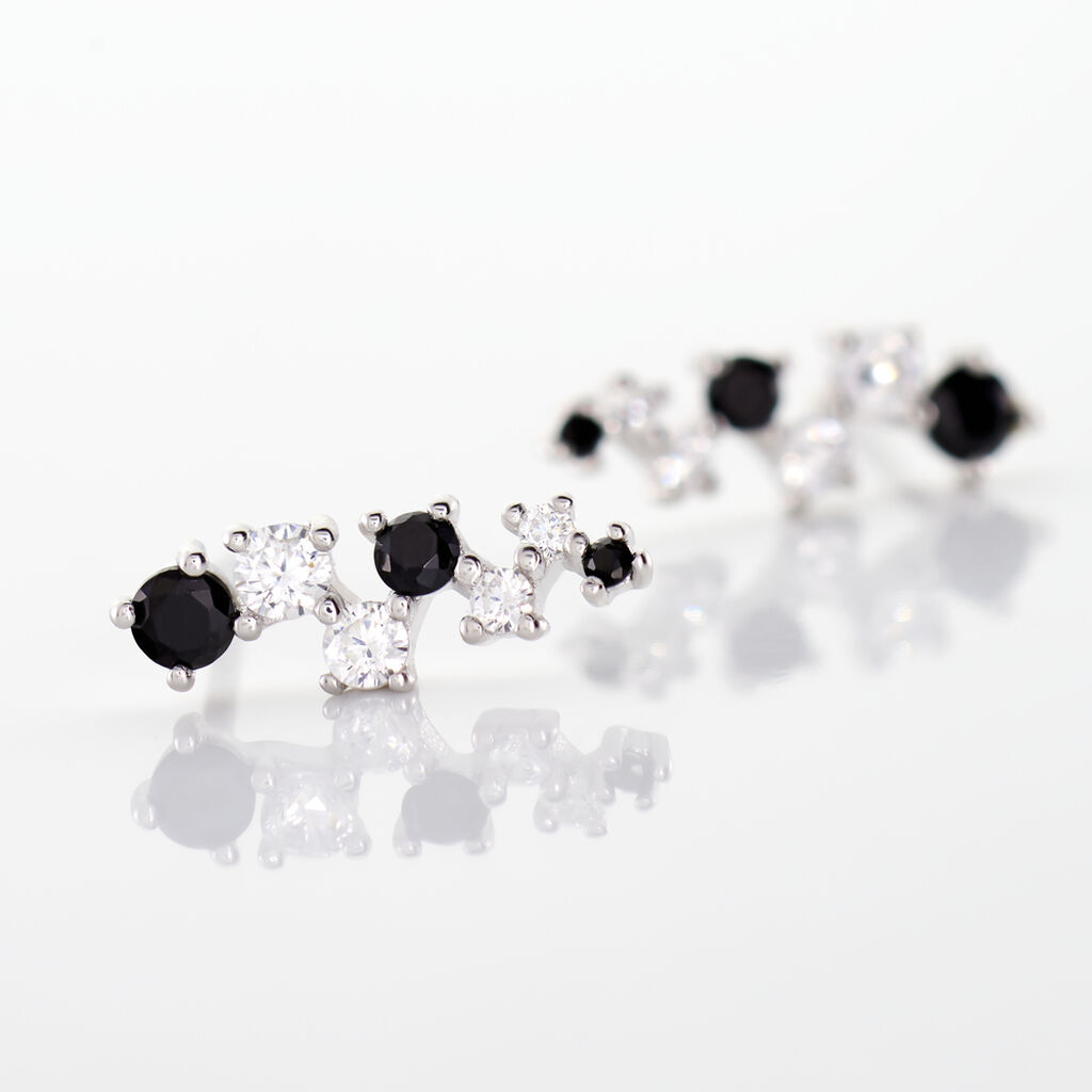 Boucles D'oreilles Pendantes Gaya Argent Blanc Oxyde De Zirconium - Boucles d'oreilles fantaisie Femme | Histoire d&rsquo;Or