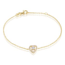 Bracelet Alais Plaque Or Oxyde De Zirconium - Bracelets Coeur Femme | Histoire d’Or