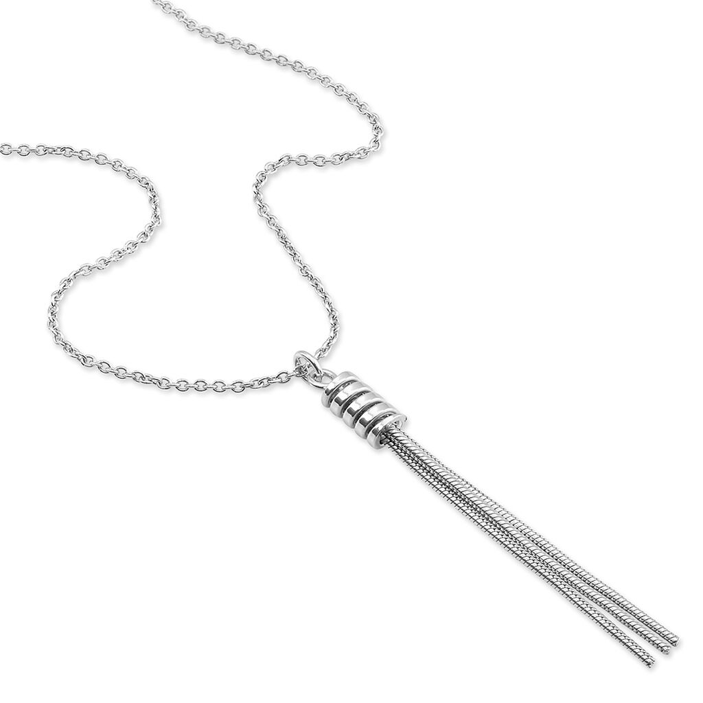 Collier Amaryllis Argent Blanc - Colliers fantaisie Femme | Histoire d’Or