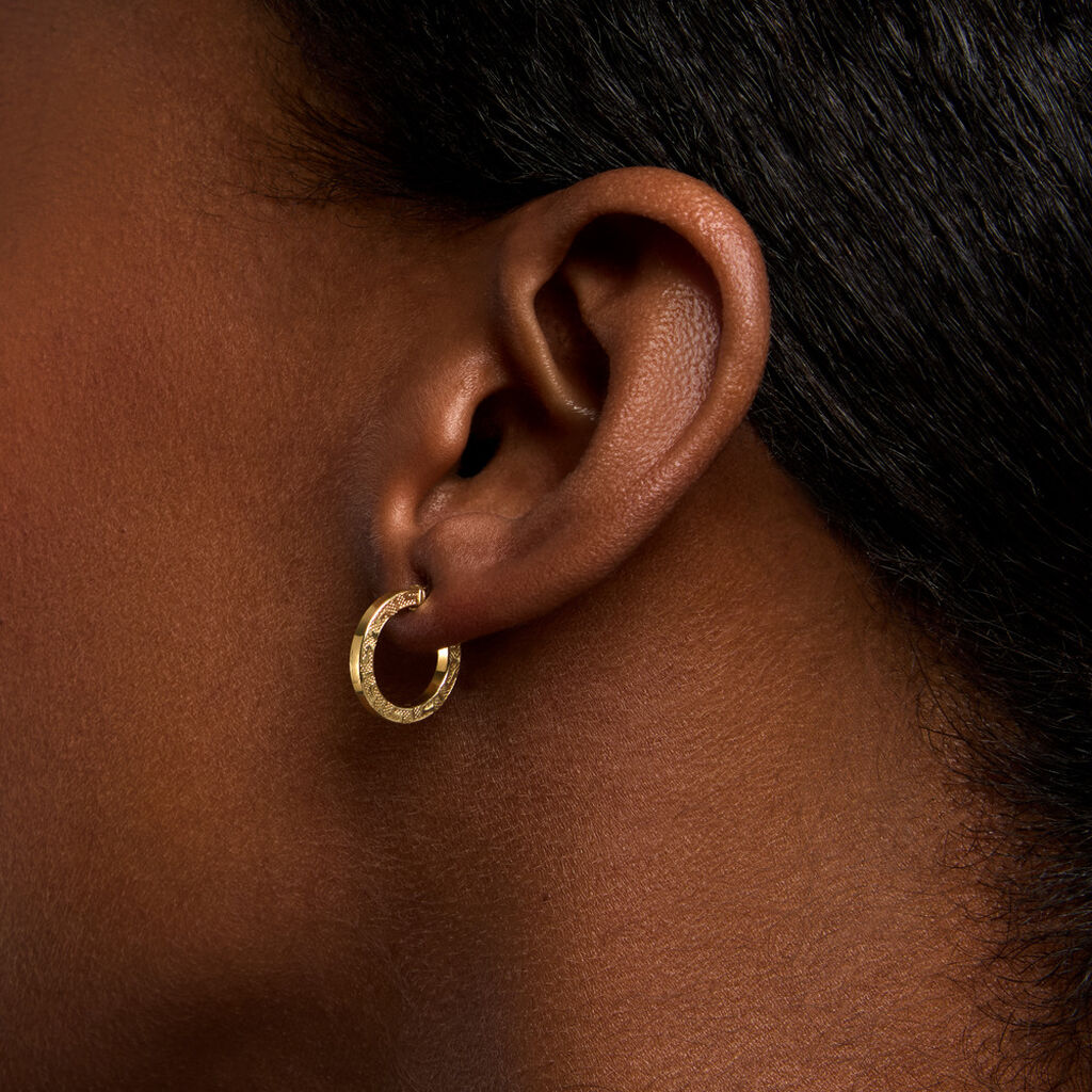 Cr&eacute;oles Xanthia Argent Dor&eacute; A L'Or 750/1000 - Boucles d'oreilles cr&eacute;oles Femme | Histoire d&rsquo;Or