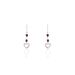 Boucles D'oreilles Pendantes Hazan Argent Blanc Pierre De Synthese - Boucles d'Oreilles Coeur Femme | Histoire d’Or