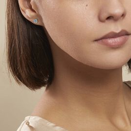 Boucles D'oreilles Puces Auxana Argent Blanc Oxyde De Zirconium - Boucles d'oreilles fantaisie Femme | Histoire d’Or