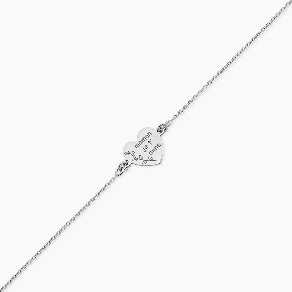 Bracelet Aemilia Argent Blanc - Bracelets Naissance Femme | Histoire d&rsquo;Or