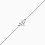 Bracelet Aemilia Argent Blanc - Bracelets Naissance Femme | Histoire d&rsquo;Or