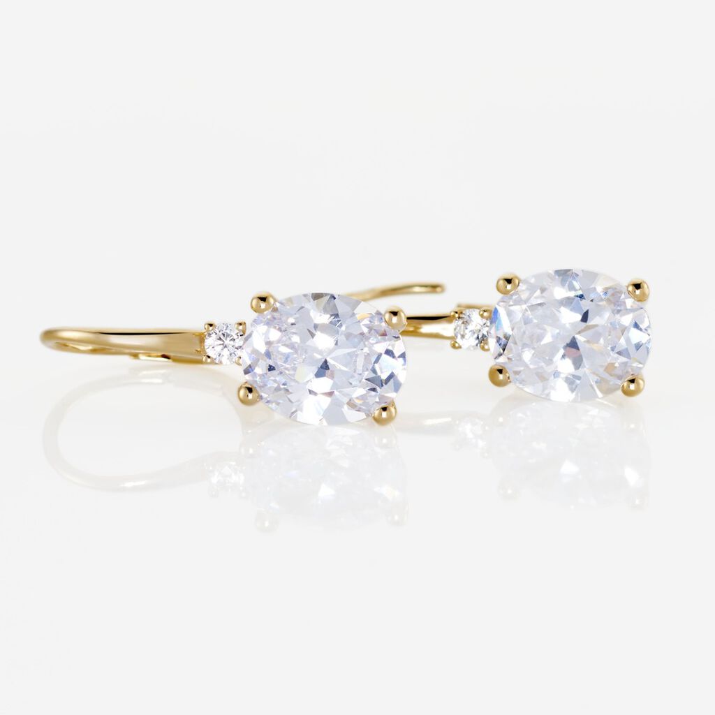 Boucles D'oreilles Plaqué Or Mirzel Oxydes De Zirconium - Boucles d'oreilles fantaisie Femme | Histoire d’Or