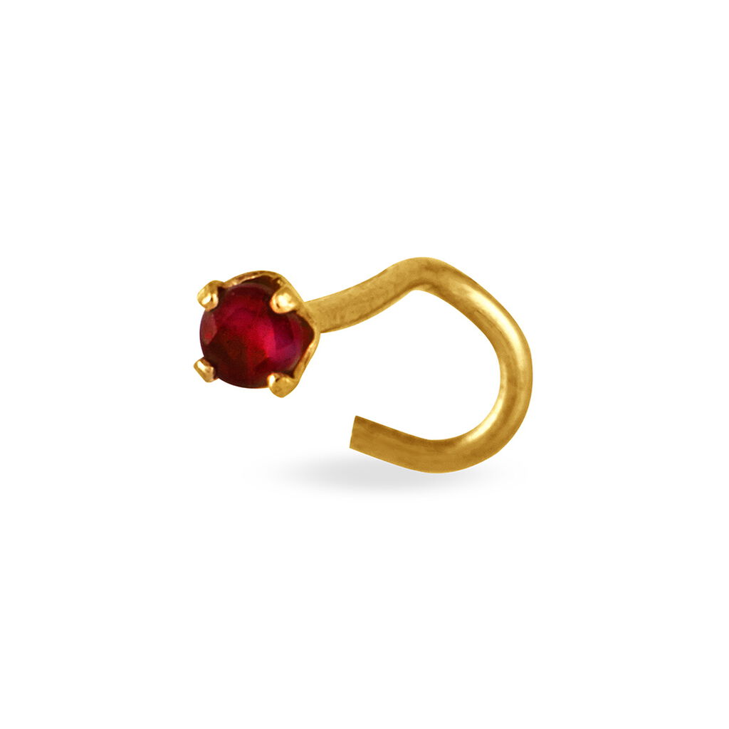 Piercing De Nez Friea Serti Griffe Or Jaune Rubis - Bijoux Femme | Histoire d’Or