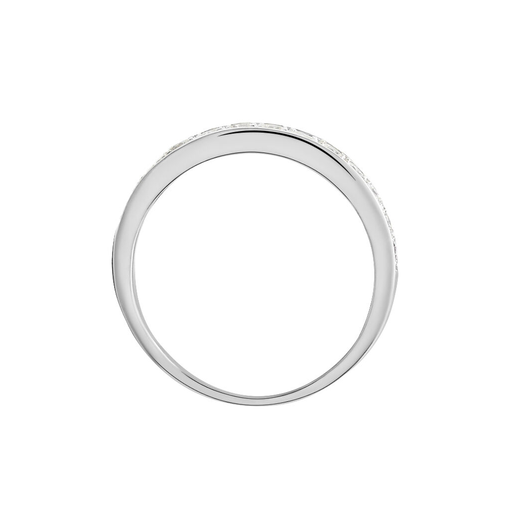 Demi Alliance Juliette Platine Blanc Diamant - Alliances Femme | Histoire d’Or