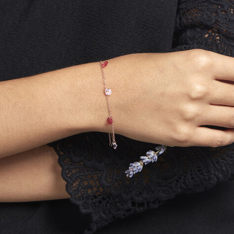 Bracelet Murial Argent Rose Oxyde De Zirconium - Bracelets fantaisie Femme | Histoire d’Or