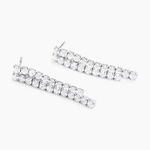 Boucles D'oreilles Pendantes Louann Argent Blanc Oxyde De Zirconium - Boucles d'oreilles fantaisie Femme | Histoire d&rsquo;Or