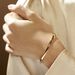 Bracelet Jonc Cynthia Fil Plat Lisse Or Jaune - Bracelets joncs Femme | Histoire d’Or