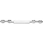 Bracelet Identite Argent Blanc Carrus - Gourmettes Homme | Histoire d&rsquo;Or