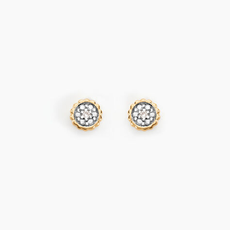 Boucles D'oreilles Puces Mon Premier Diamant Or Jaune - Clous d'oreilles Femme | Histoire d&rsquo;Or