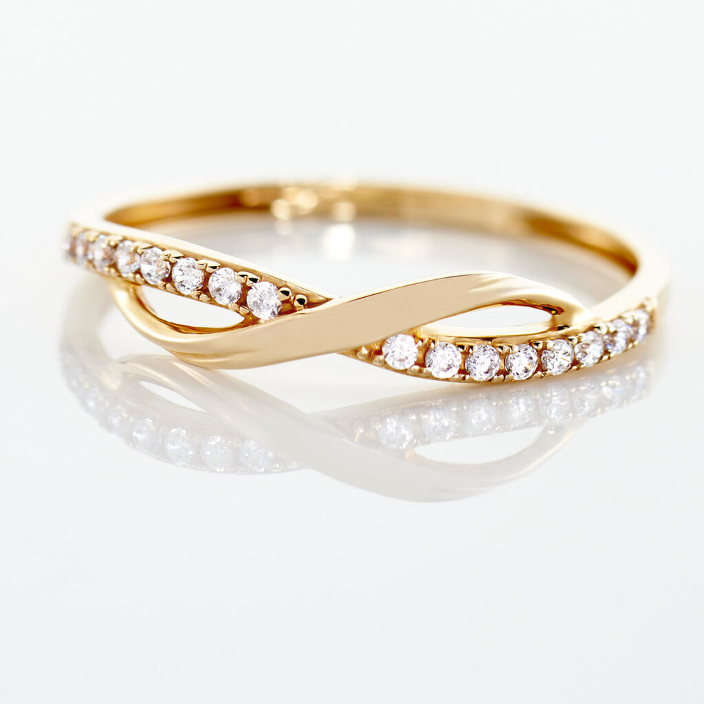 Bague Cass Or Jaune Oxyde - Bagues avec pierre Femme | Histoire d’Or