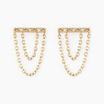 Boucles D'oreilles Puces Phile Or Jaune Diamant - Clous d'oreilles Femme | Histoire d&rsquo;Or