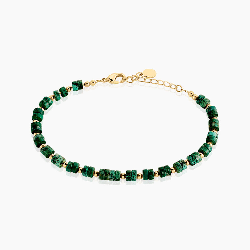 Bracelet Odalis Plaque Or Jaune Jaspe Africain