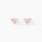 Boucles D'oreilles Puces Myhalf Argent Rose Oxyde - Boucles d'oreilles fantaisie Femme | Histoire d&rsquo;Or