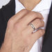Alliance Ruban Mat Et Billant Biseautee Palladium Blanc - Alliances Homme | Histoire d’Or