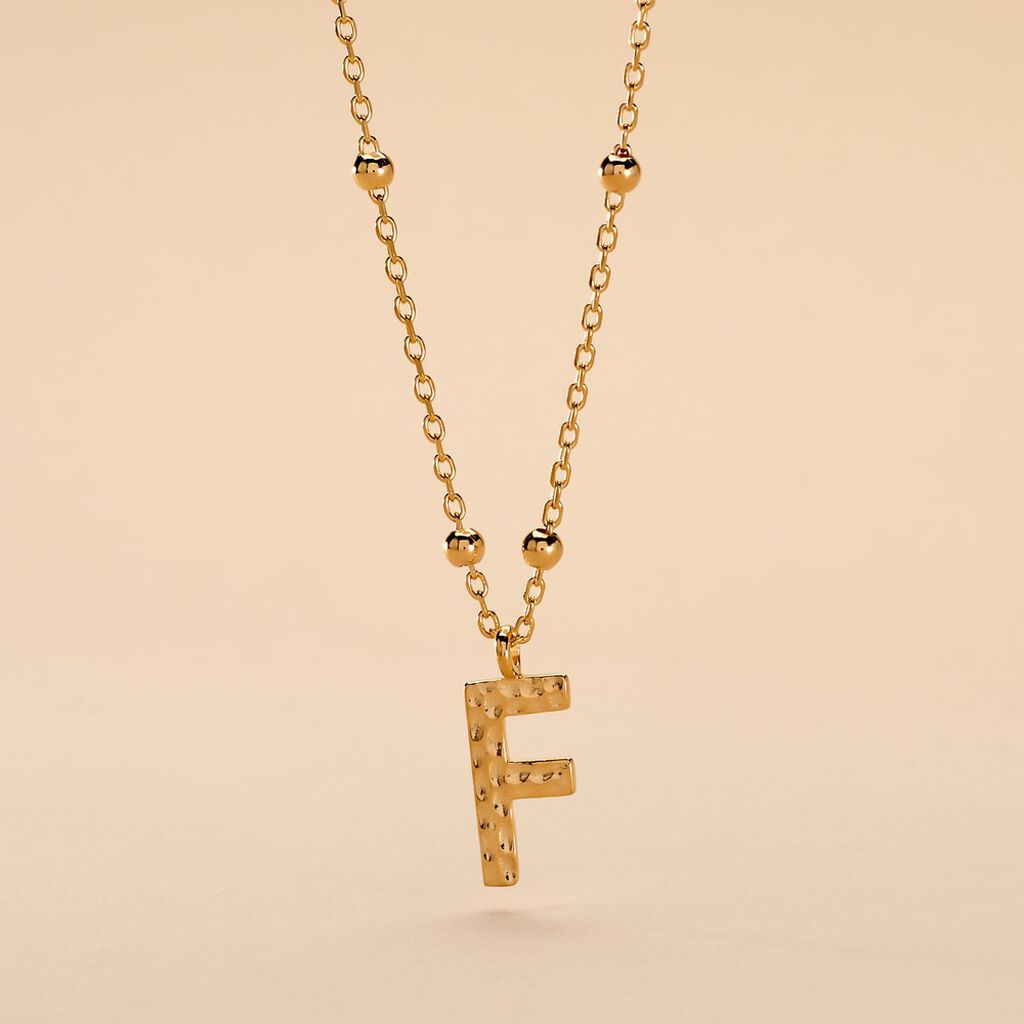 Collier Plaqu&eacute; Or Jaune Lettra - Bijoux sans pierre Femme | Histoire d&rsquo;Or