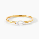 Bague Zineb Or Jaune Oxyde De Zirconium - Bagues solitaires Femme | Histoire d&rsquo;Or