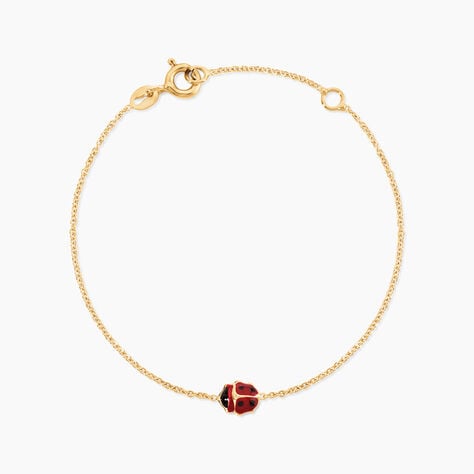 Bracelet Helidie Coccinelle Or Jaune - Bijoux sans pierre Enfant | Histoire d&rsquo;Or