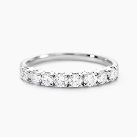 Alliance Eloisa Ld Platine Blanc Diamant Synth&eacute;tique - Alliances Femme | Histoire d&rsquo;Or