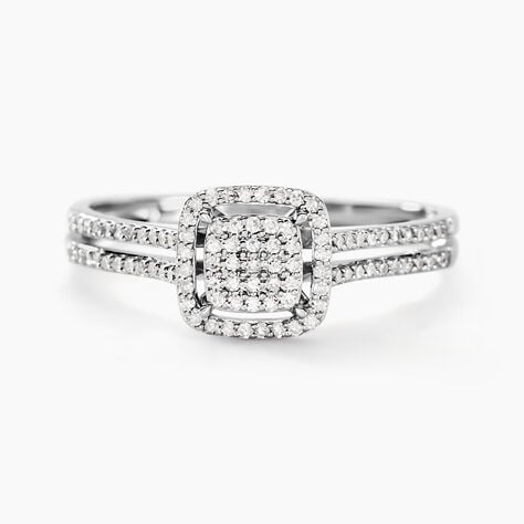 Bague 1986 Or Blanc Diamant - Bagues avec pierre Femme | Histoire d&rsquo;Or