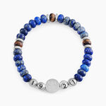 Bracelet Jourdan 1921 Acier Blanc &oelig;il De Tigre - Bracelets Homme | Histoire d&rsquo;Or