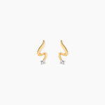 Boucles D'Oreilles Puces Zsofia Or Jaune Diamant - Clous d'oreilles Femme | Histoire d&rsquo;Or