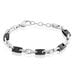 Bracelet Jourdan Homme Black Beal Acier Argente - Bracelets Homme | Histoire d’Or
