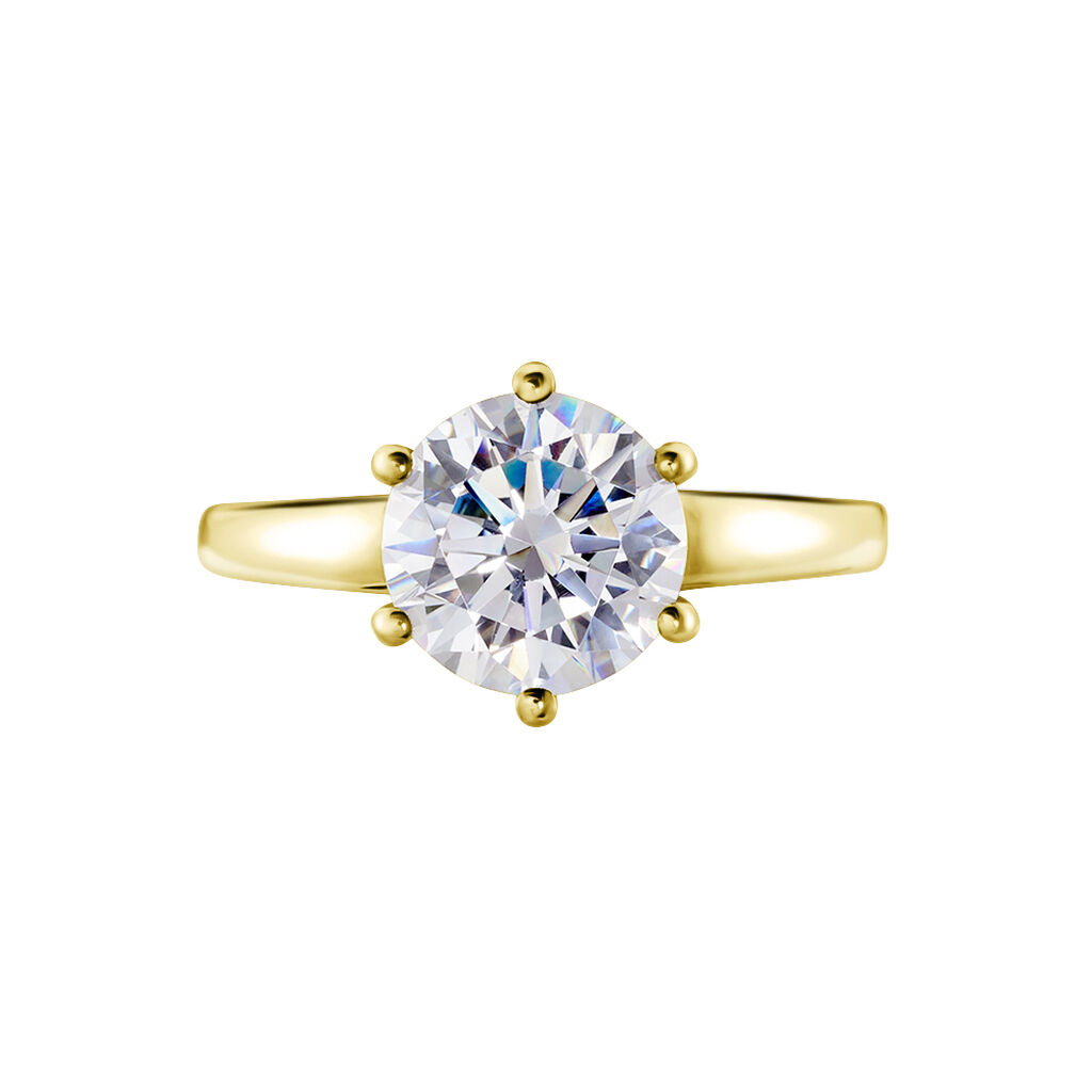 Solitaire Or Jaune Poeninus Oxyde - Bagues solitaires Femme | Histoire d’Or