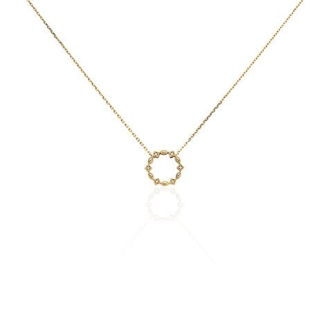 Collier &eacute;clat Perl&eacute; Plaqu&eacute; Or Oxyde De Zirconium - Colliers Femme | Histoire d&rsquo;Or