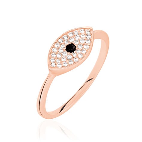 Bague Eldia Argent Rose Oxyde De Zirconium - Bagues avec pierre Femme | Histoire d&rsquo;Or