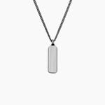 Collier Pantheon Acier Gris - Bijoux sans pierre Homme | Histoire d&rsquo;Or