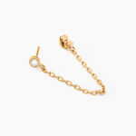 Boucles D'oreilles Pendantes Plaqu&eacute; Or Lienard Oxydes De Zirconium - Boucles d'oreilles fantaisie Femme | Histoire d&rsquo;Or