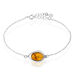 Bracelet Hilda Argent Blanc Ambre - Bracelets fantaisie Femme | Histoire d’Or