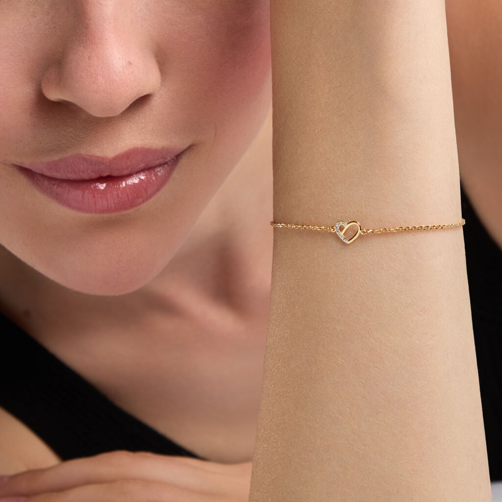 Bracelet Meckele Argent Dor&eacute; A L'Or 750/1000 - F&ecirc;te des m&egrave;res Femme | Histoire d&rsquo;Or