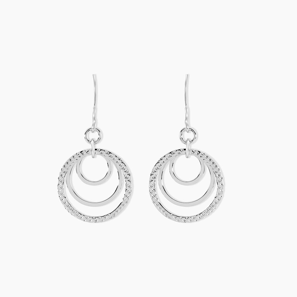 Boucles D'oreilles Pendantes Lilia Argent Blanc - Boucles d'oreilles fantaisie Femme | Histoire d’Or