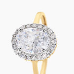 Bague Solitaire Cillie Or Jaune Oxyde De Zirconium - Bagues solitaires Femme | Histoire d&rsquo;Or