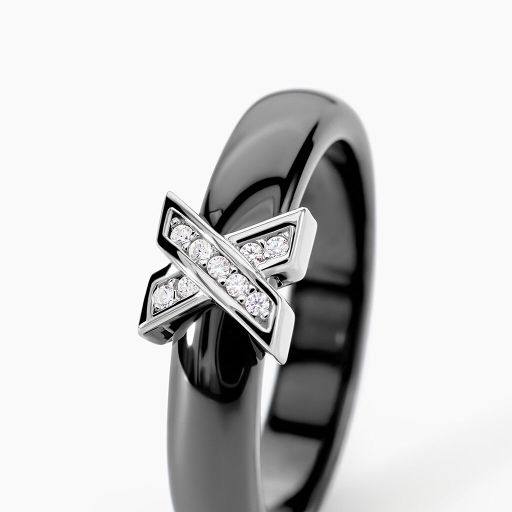 Bague Edwin Argent Blanc Oxyde De Zirconium - Bagues avec pierre Femme | Histoire d&rsquo;Or