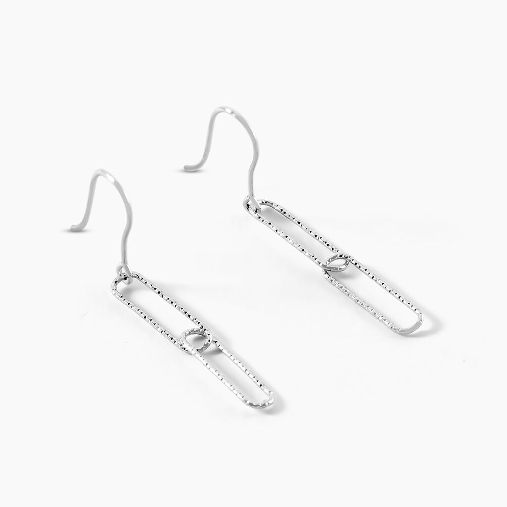 Boucles D'oreilles Pendantes Chiarina Argent Blanc - Boucles d'oreilles fantaisie Femme | Histoire d’Or