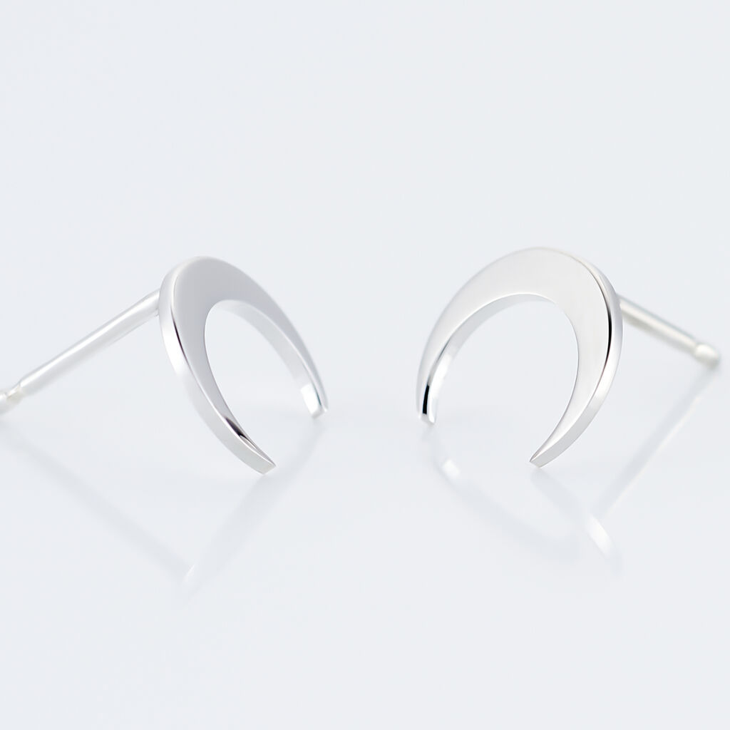 Boucles D'oreilles Puces Astre Argent Blanc - Boucles d'oreilles fantaisie Femme | Histoire d’Or