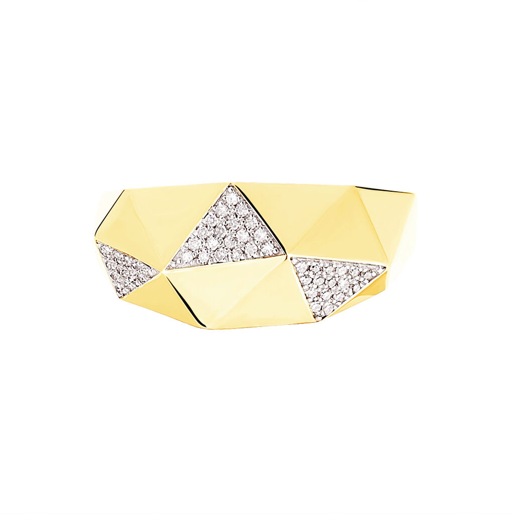 Bague Lizia Or Jaune Diamant - Bagues avec pierre Femme | Histoire d’Or