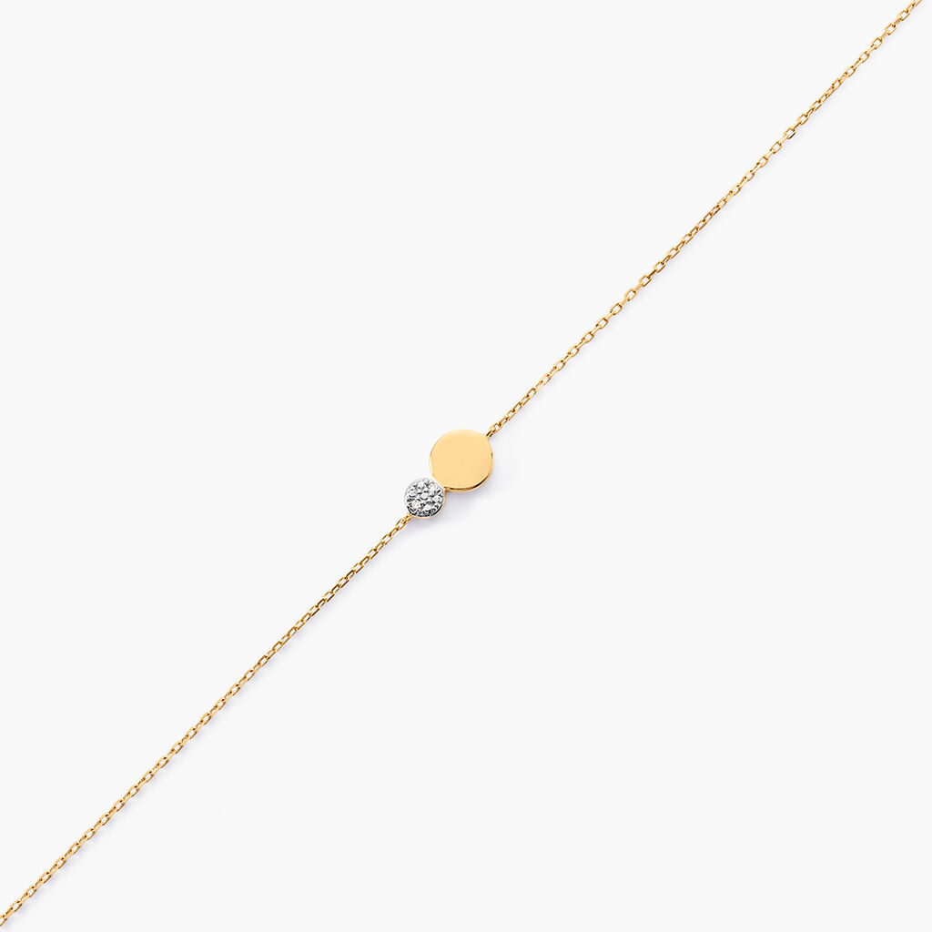 Bracelet Or Jaune Abihu Diamants - Bracelets Femme | Histoire d’Or