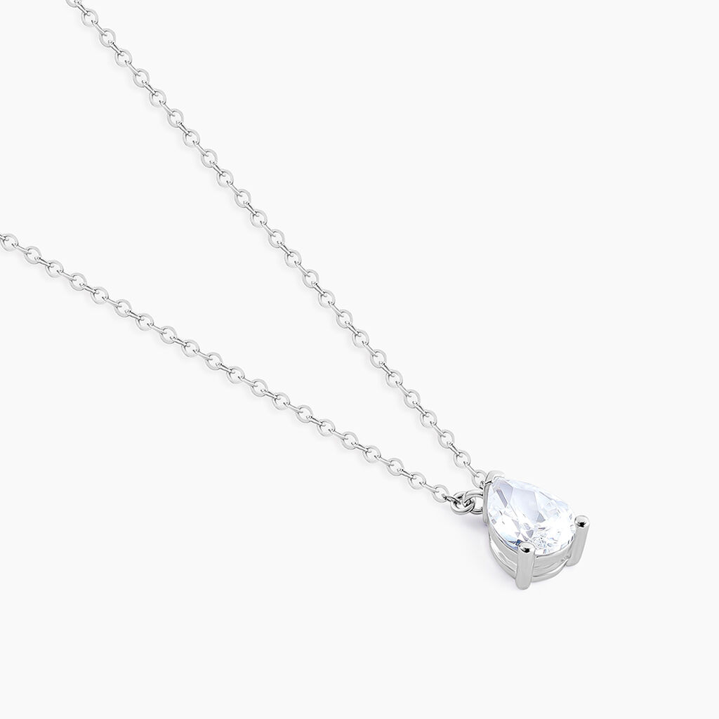 Collier Carolyn Argent Blanc Oxyde De Zirconium - Colliers fantaisie Femme | Histoire d’Or