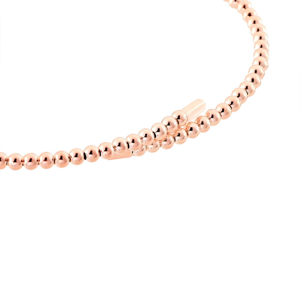 Bracelet Jonc Fuerza Argent Rose Oxyde De Zirconium - Bracelets fantaisie Femme | Histoire d’Or
