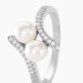 Bague Lua Argent Blanc Perle De Culture Oxyde De Zirconium - Bagues avec pierre Femme | Histoire d’Or